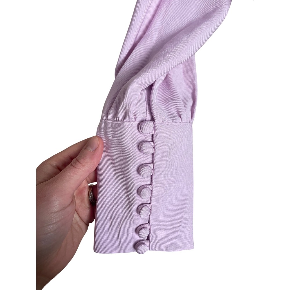 Coquette Milkmaid Victorian Lavender Purple Button Front Corset Top Bustier XS - Picture 3 of 5